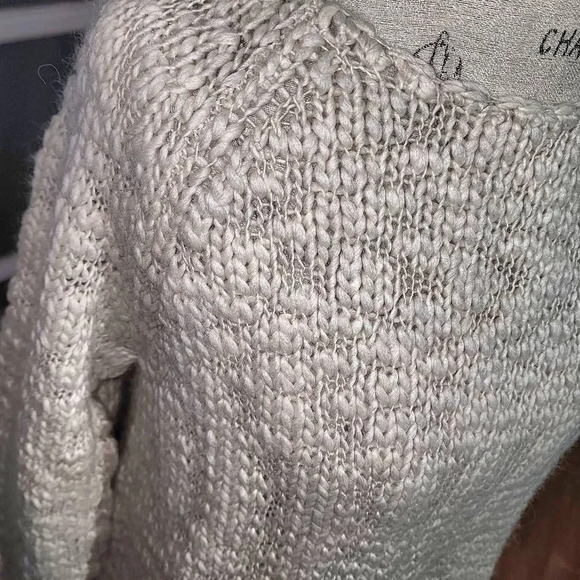NWT J Jill Womens Cream Tan Wool Alpaca Unique Knit Sweater Medium New - Picture 3 of 5